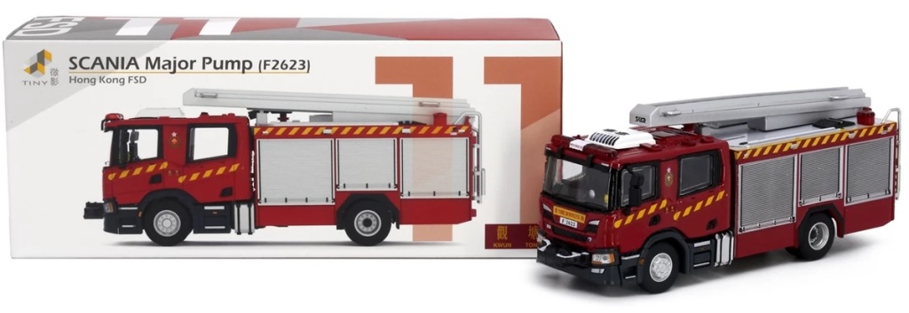Tiny 城市合金車仔- SCANIA 新一代消防處泵車(F2623)]| 一本My